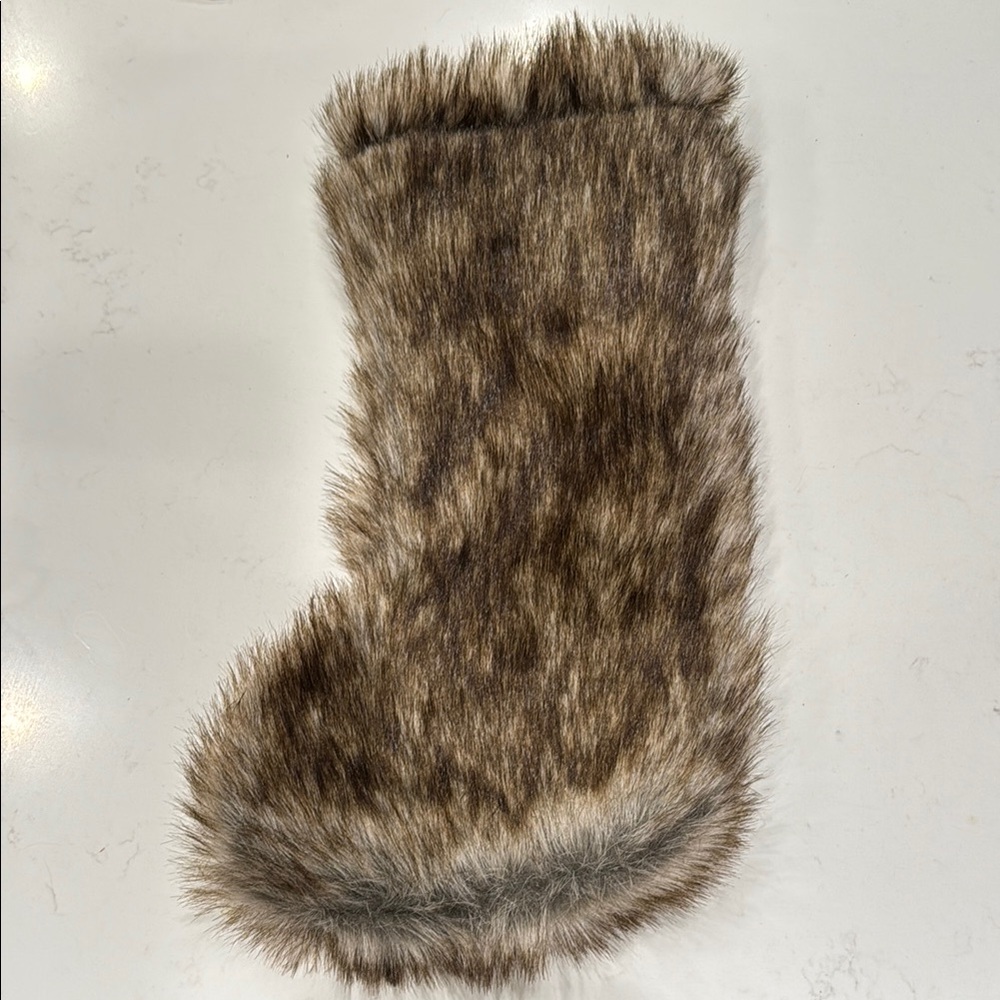 Faux Fur Christmas Stocking Small